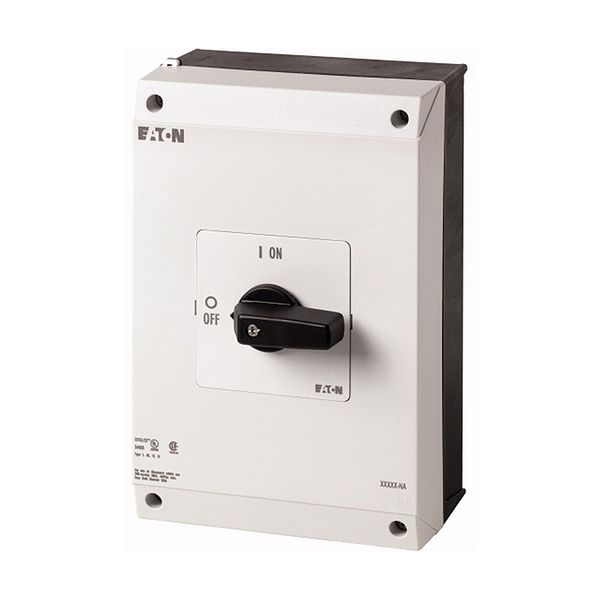 P3-100/I5-NA On-Off switch, P3, 100 A, surface mounting, 3 pole, with black thumb grip and front plate, UL/CSA image 3