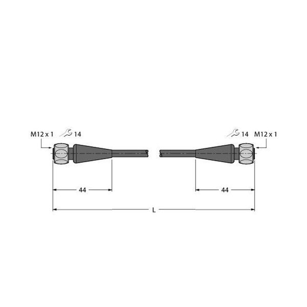 Food & Beverage Hygienic, PVC Extension Cable   RKH4.5-20-RKH4.5/TFE image 1