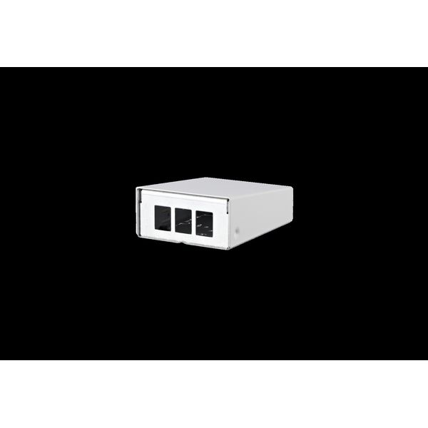 Keystone surface mount housing 3 port pure white, unequipped image 1