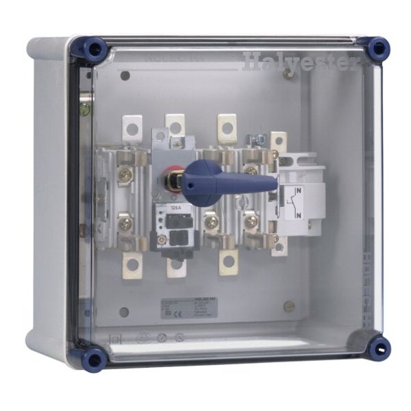 Switch and fuse Encl. with QSA 125A sz00 3p+N image 1