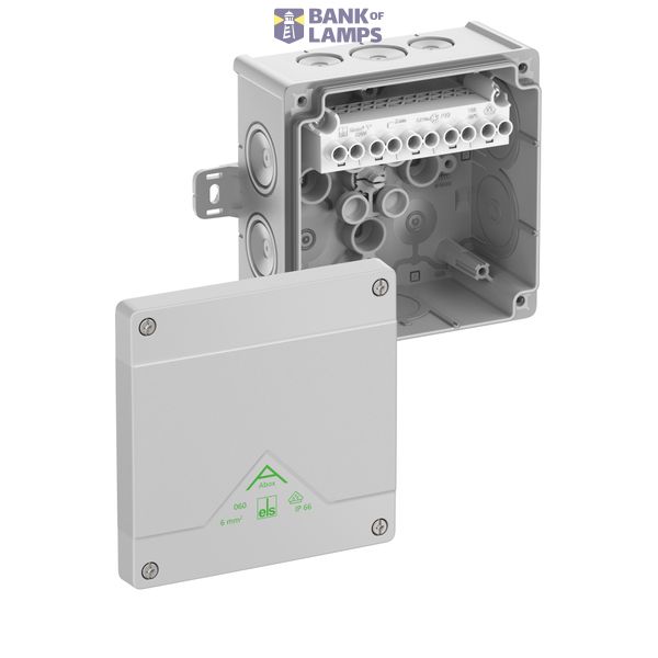 Junction box, Type of protection IP66, max. 6², Impact strength IK07, Protection class II, Ui 690V AC, Ui 690V DC, DLG, VDE, Halogen free image 1