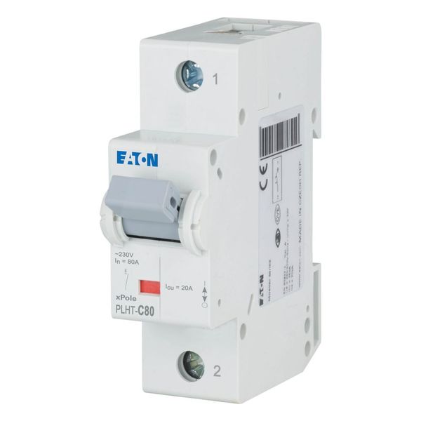 Miniature circuit breaker (MCB), 80A, 1p, C-Char, AC image 1
