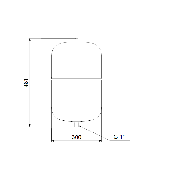 Expansion tank GT-H 24L PN10 V, vertical, vertical, diaphragm image 2