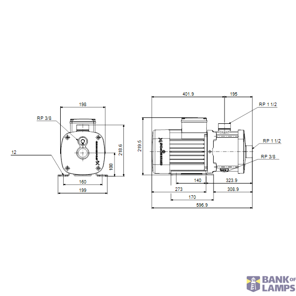 Horizontal multistage pump CM 10-5 A-R-I-E-AQQE F-A-A-N 400Y image 3