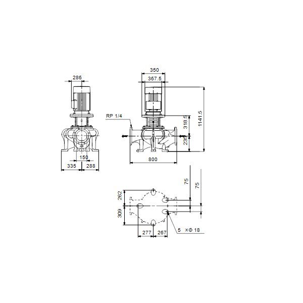 In-line circulator pump TP 150-280/4 A-F-A-BQQE 22 kW 3x400V image 2
