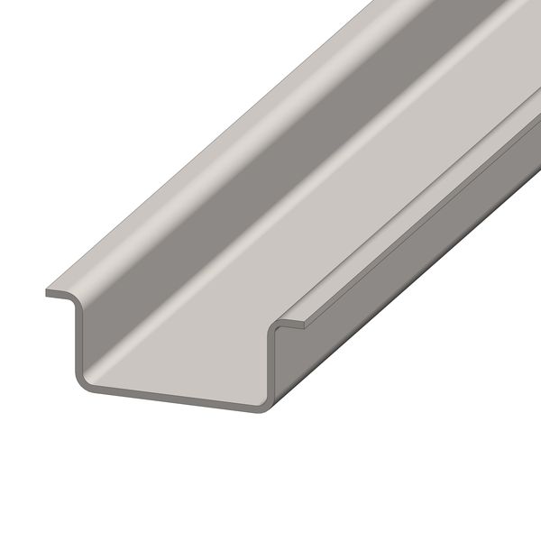 DIN-rail high, unperforated, sendzimir zinced image 1