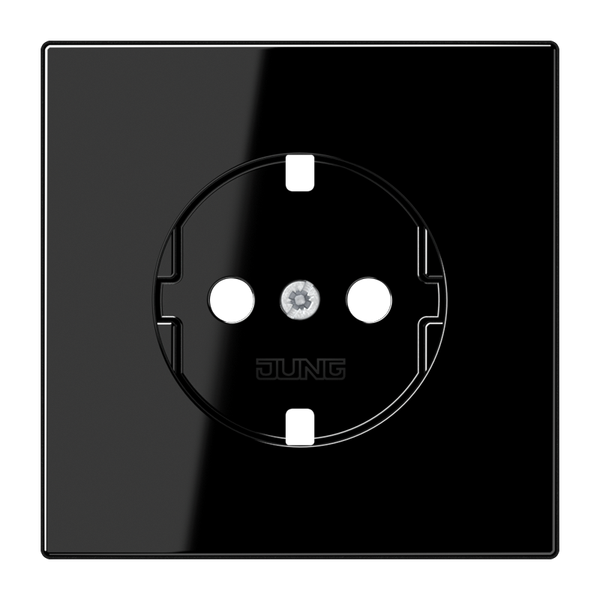 Cover for SCHUKO® sockets, duroplast, LS series, black image 1