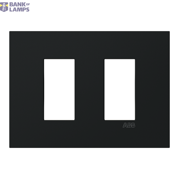 Frame - 1-gang / 1+1-module - ABB logo - S - Matt Black image 1