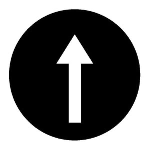 M22-XDH-S-X7 Button plate, raised black, arrow symbol image 2