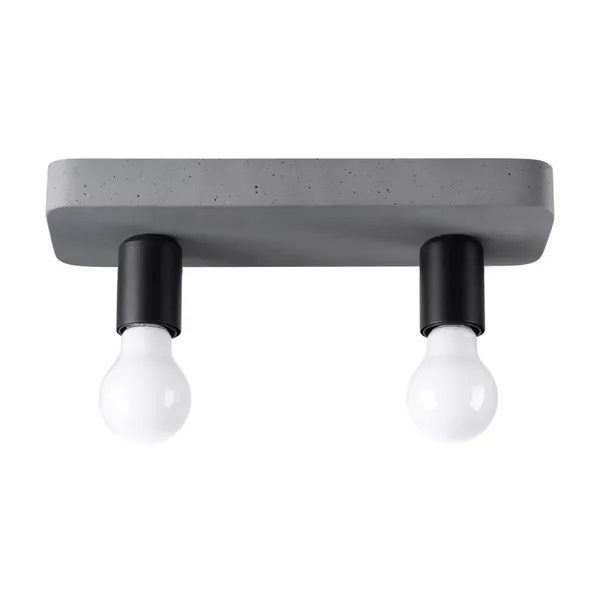 CEILING LAMP TAVO 2 GREY E27 2X15W IP20 image 1