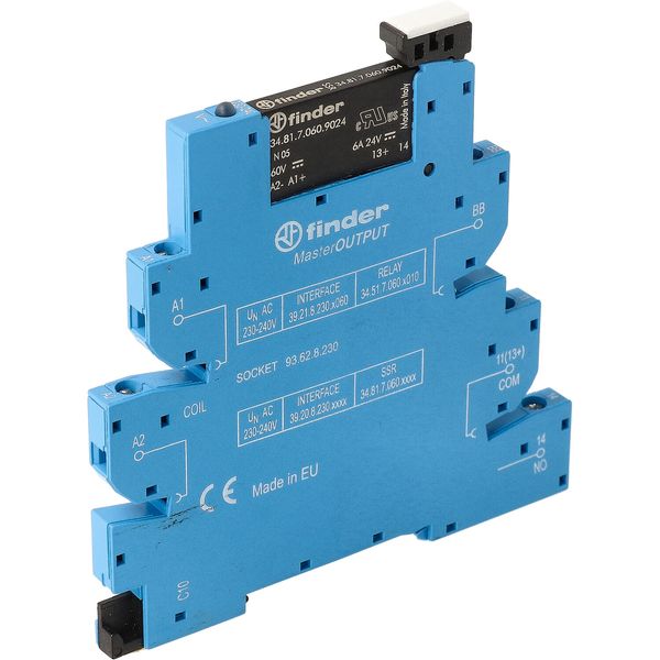 Rel. interface SSR MasterOUTPUT screw In.230VAC 1NO Out.6A/24VDC (39.20.8.230.9024) image 3