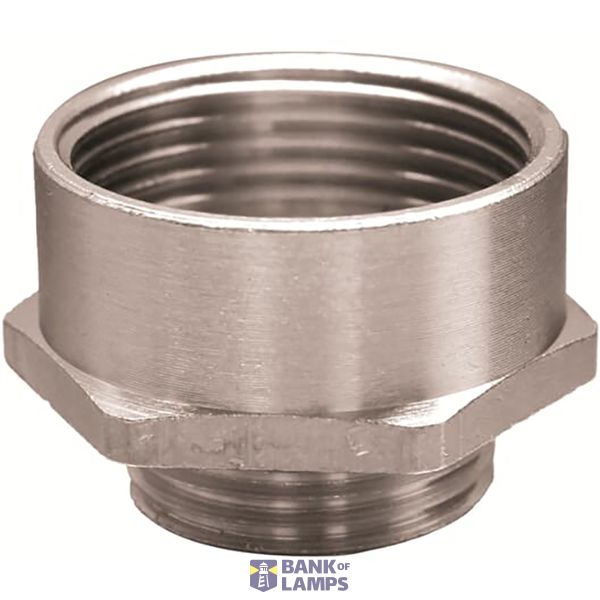 Enlarger Hexagonal with o-ring Nickel Plated Brass M50-M63 Metallic Ra image 1