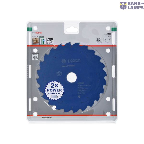 Expert for Wood Circular Saw Blade for Cordless Saws 216x1.7/1.2x30 T24 image 2