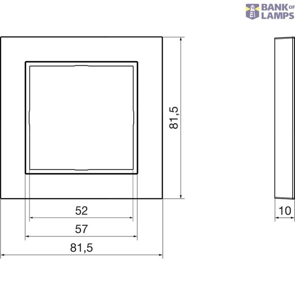 Single cover frame, A.1, titanium image 2