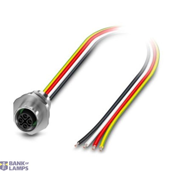 SACC-E-M12FSS-3PE-M16XL/0,5-US - Device connector front mounting image 1