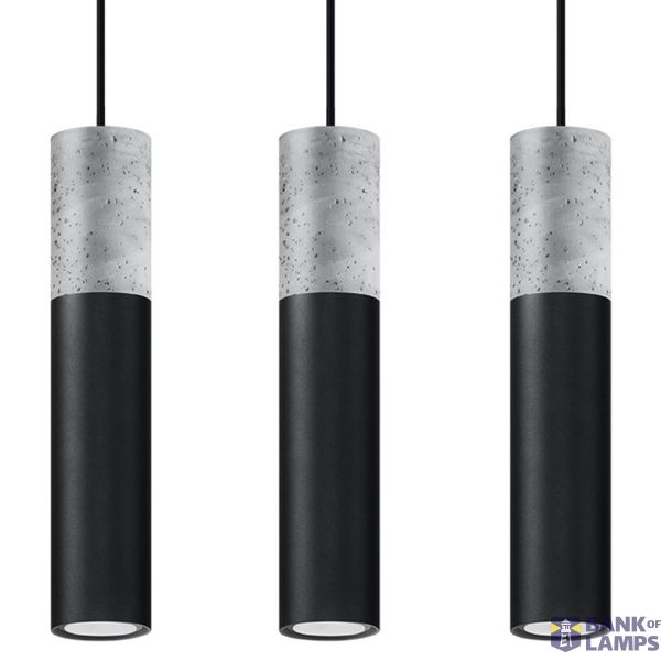 HANGING LAMP BORGIO 3L BLACK GU10 3X40W IP20 image 2