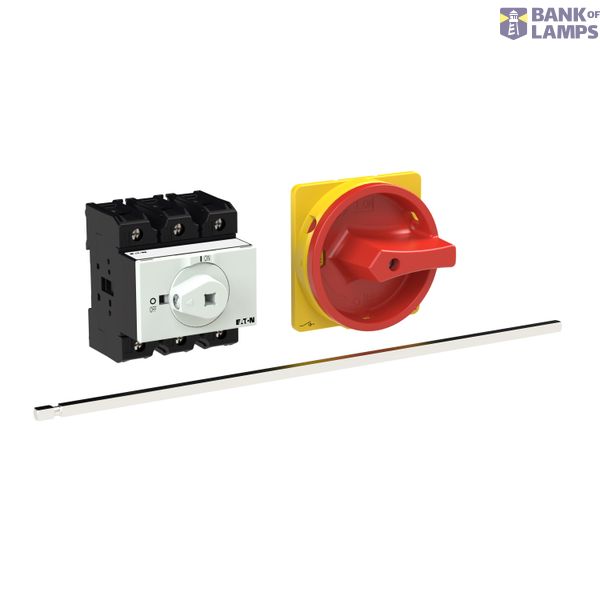 P3 Main switch, 80 A,Rear mounting, 3 pole, Form M4/SVB, Red, Door cou image 3