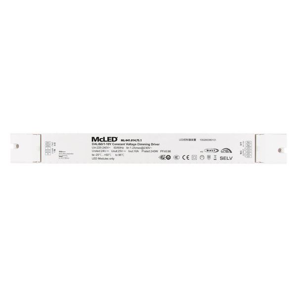 DALI dimmable source 240W, DC24V/10A, IP20, plastic image 1