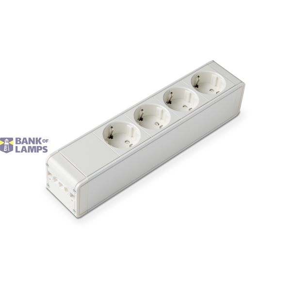 Socket outlet panel EAL40 AL 4S WHT image 1