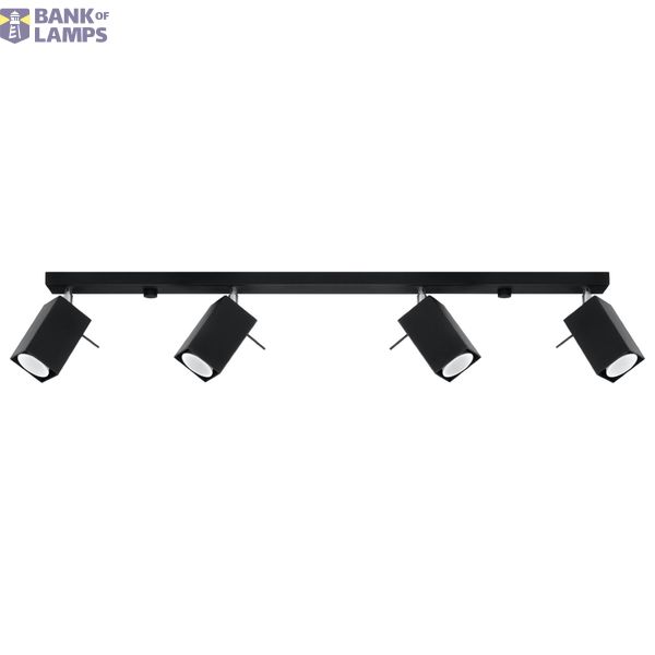 CEILING LAMP MERIDA 4L BLACK GU10 4X40W IP20 image 7