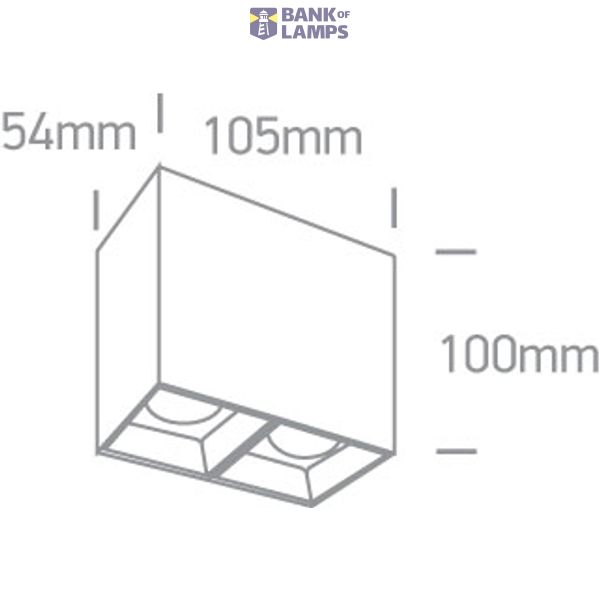 WHITE  2x7W WW  IP20 100-240V image 3