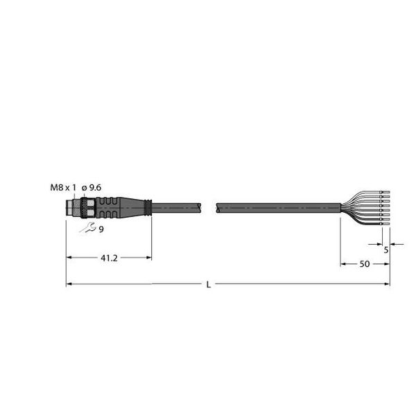 Actuator, Sensor and Supply Cable, PVC Connection Cable   PSG4M-15/TEL image 2
