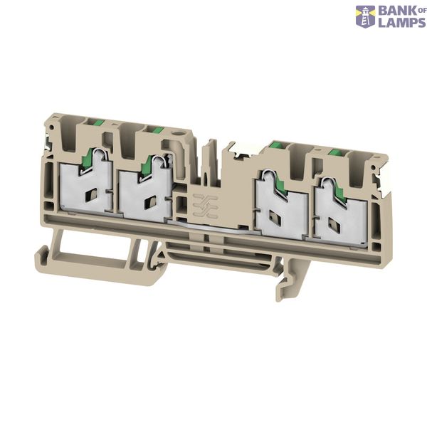 Feed-through terminal block, SNAP IN, dark beige, 4 mm², 32 A, 1000 V, image 1