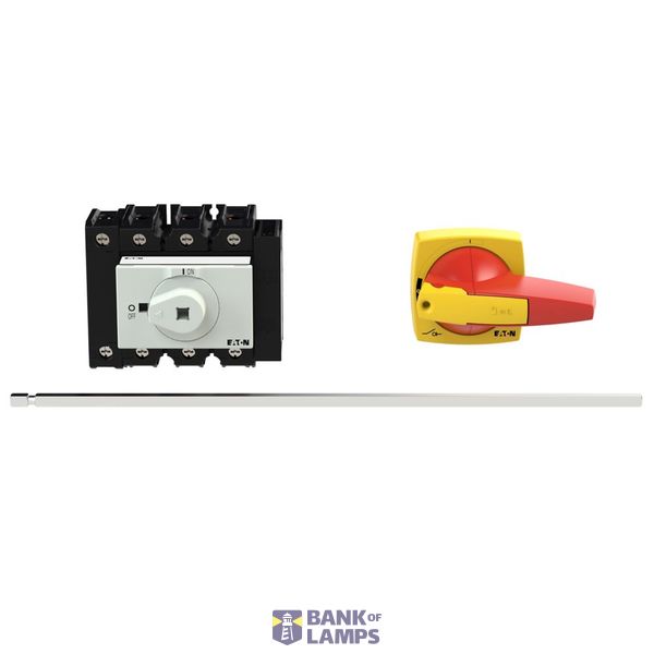 P3 Main switch, 80 A,Rear mounting, 4 pole, Form M4/K2-R, Red, Short t image 5