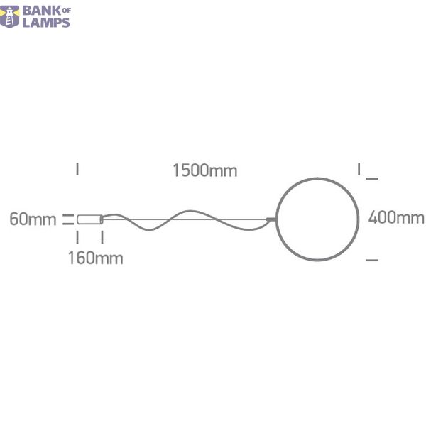 BLACK RING 40cm 20W WW IP20 230V DIMMABLE image 2
