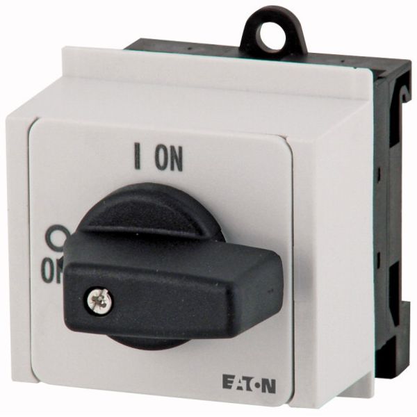 P1-32/IVS/N On-Off switch, P1, 32 A, service distribution board mounting, 3 pole + N, with black thumb grip and front plate image 1