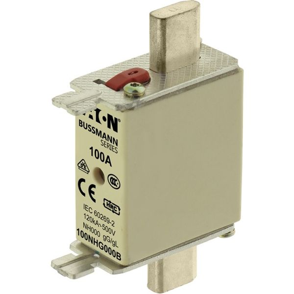 Fuse-link, LV, 25 A, AC 690 V, NH000, gL/gG, IEC, dual indicator, live gripping lugs image 2