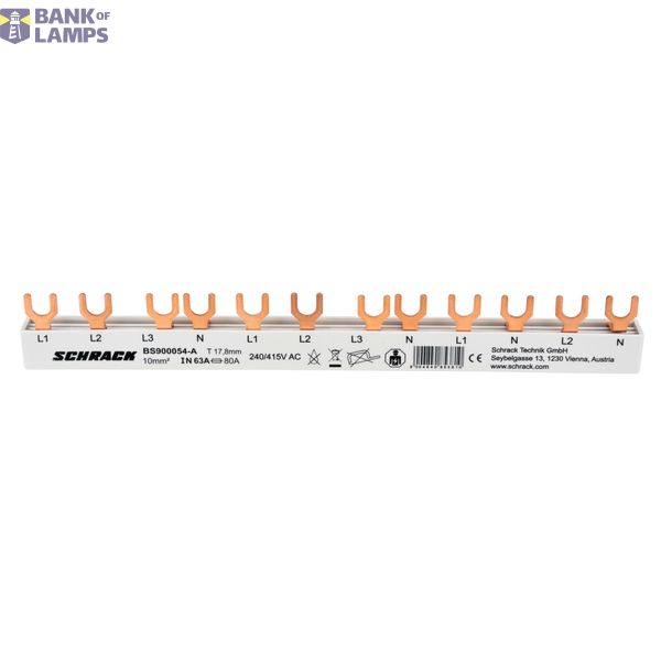 Busbar, 1xRCCB 4-pole, 1xMCB 3+N, 2xMCB 1+N, 12MW, 10mmý image 1