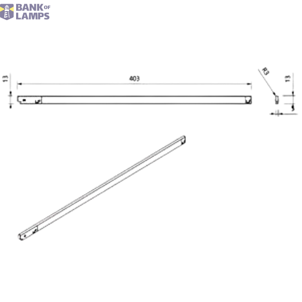 2- Wire Magnetic Track Linear Light  8W, 24V, 2700K, 120°, White image 2