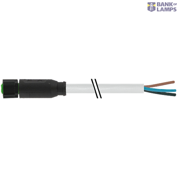 M8 female 0° A-cod. with cable Lite PVC 4x0.25 gy UL/CSA 15m image 2