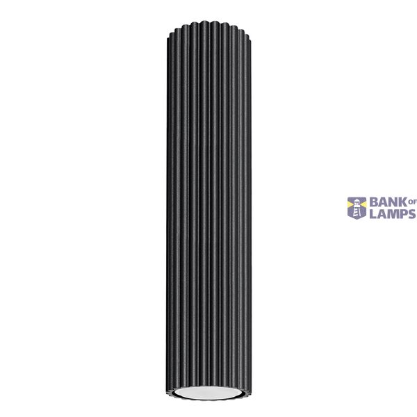 VERTICAL TUBE 30CM WITH AN ELEGANT BLACK LAMPSHADE FOR GU10 FROM THE KARBON FAMILY image 2