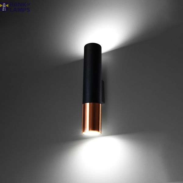 LOOPEZ WALL LAMP BLACK/COPPER GU10 2X40W IP20 image 7
