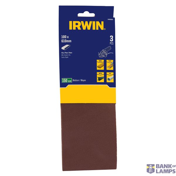 3x 150g 100 x 610 Sanding Belts image 2