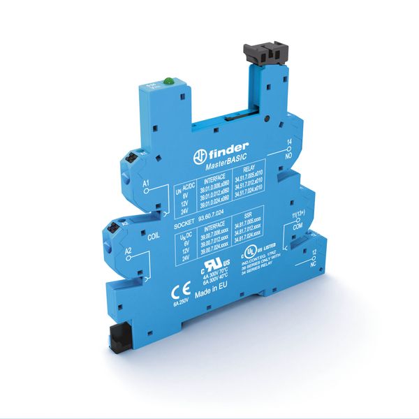 Push-IN socket 110...125VUC for 35mm.rail, 34.51/81 MasterBASIC (93.60.0.125) image 3