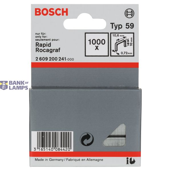 Fine wire staple, type 59 10.6 x 0.72 x 10 mm image 2