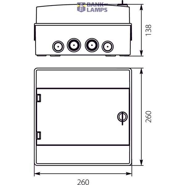Hermetic switchboard RH-8/Z (with lock) image 2