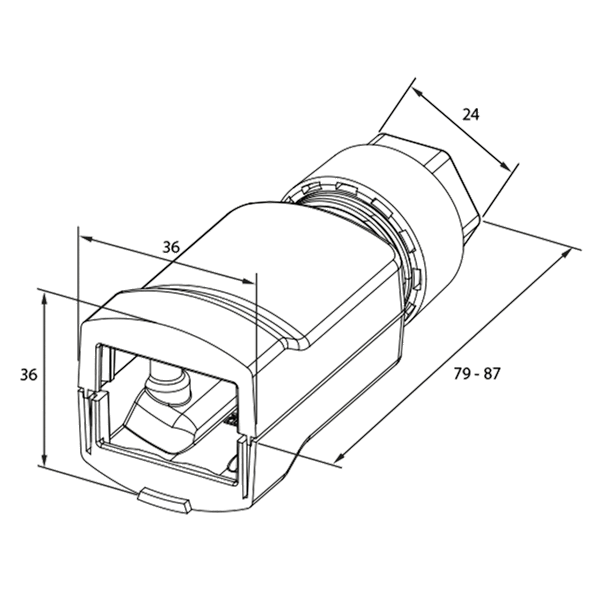 Strain relief for cables, 8-11 mm, grey image 2