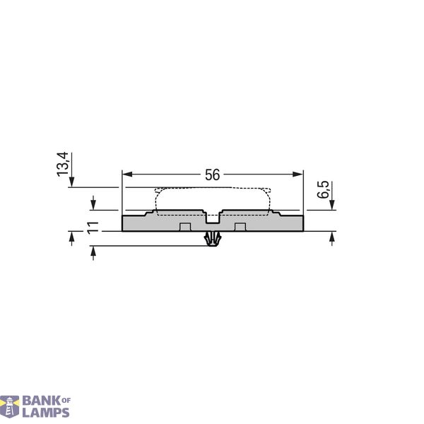 Mounting carrier 2-way for inline splicing connector with lever gray image 2