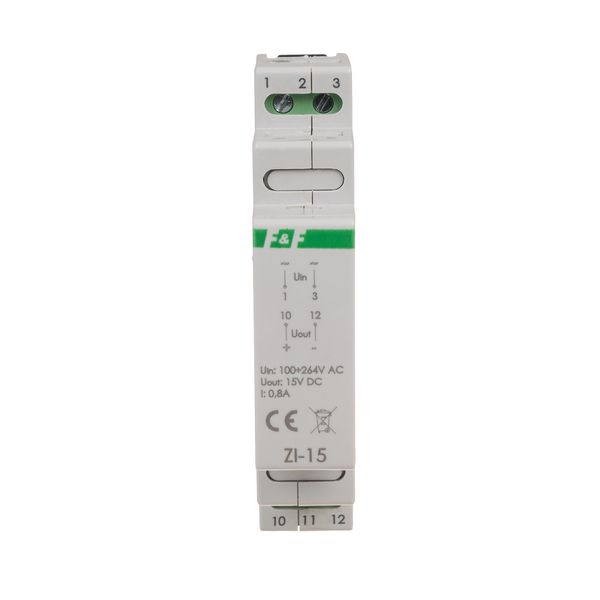 Switched-mode power supply 12W, 15V DC, supply voltage 100Ã·264V, for DIN rail mounting image 2