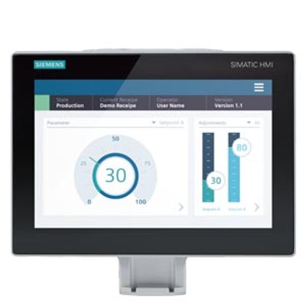 SIMATIC HMI MTP1200 PRO, for supporting foot (expandable, flange at bottom), 12.1 widescreen TFT display, image 1