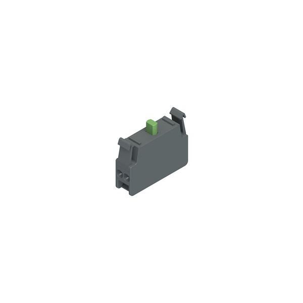Panel fixing contact block E2 series, 1NO slow action image 1
