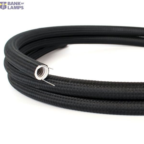 Creative-Tube flexible conduit, Rayon Black RM04 fabric covering, diameter 20 mm image 1