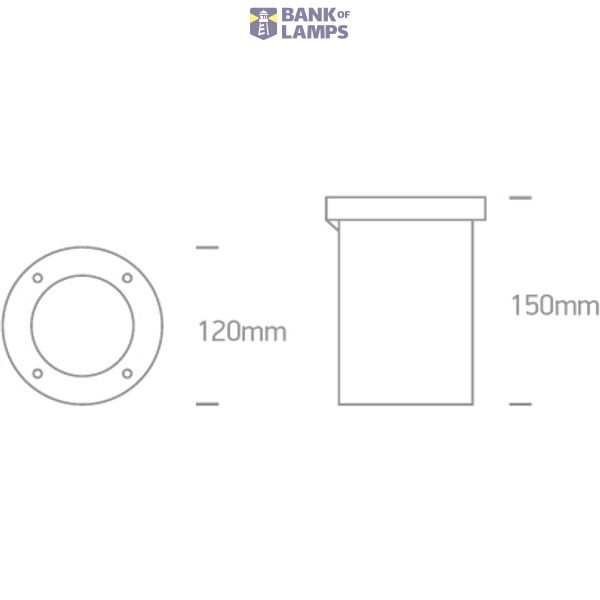 IP67 INGROUND ASYMMETRICAL LED 8W WW 230V image 3