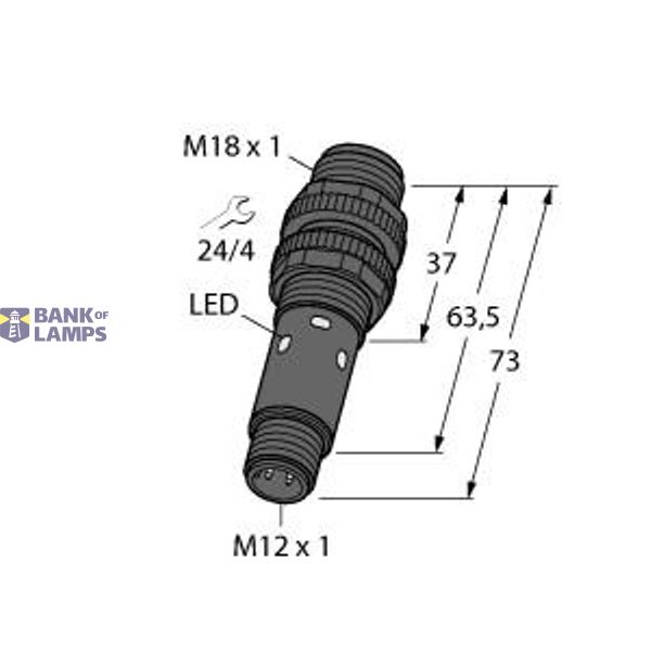 Photoelectric Sensor Retroreflective Sensor with Polarizing Filter   M18-4VPFF150-Q8 image 1