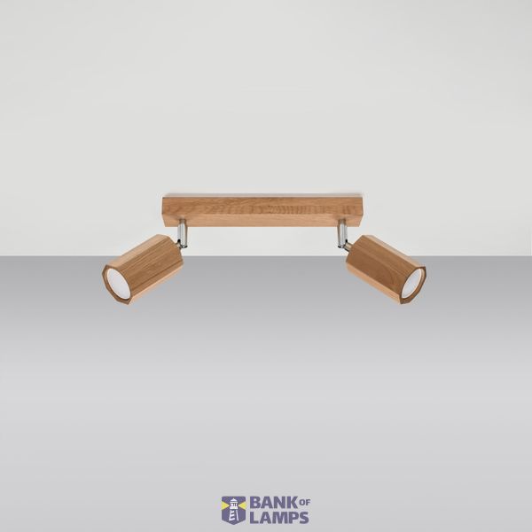 CEILING LAMP ZEKE 2 OAK GU10 2X40W IP20 image 3