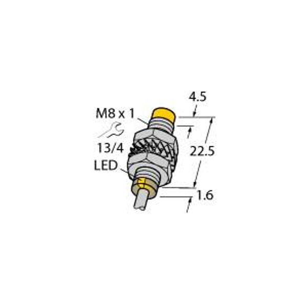 Inductive Sensor With Increased Switching Distance   NI3-M08K-VN6X 7M image 1